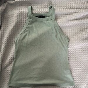 SHEIN Green Fitted Tank Top